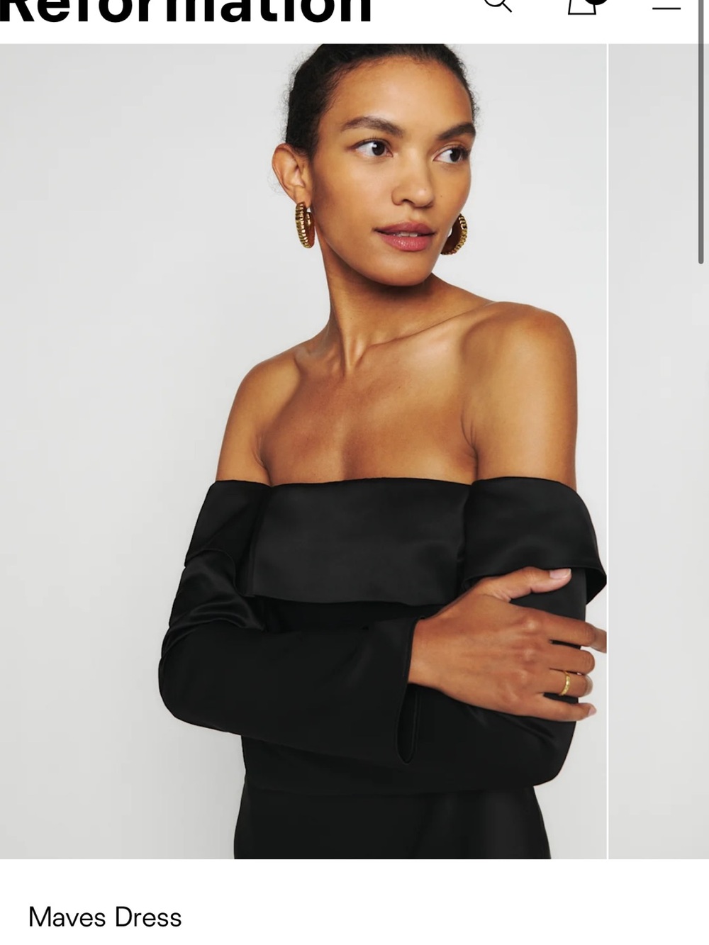 Reformation Maves Dress Black - Size M - Picture 4 of 6